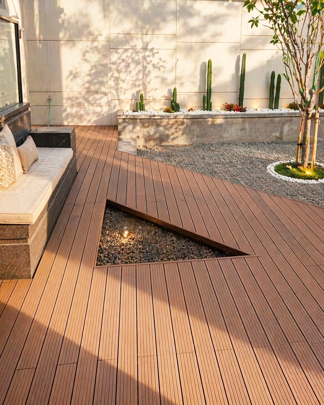 Serene Minimalist Backyard Patio — WPC Decking